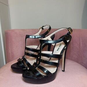 Miu Miu Black Strappy Heels
